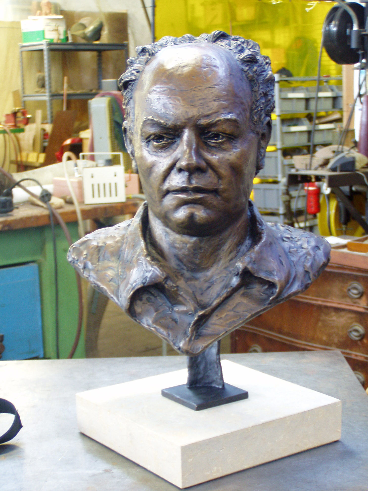 Bust of John Steuart Curry - Artist Leah Boyce